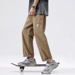 Straight Cotton Casual Pants