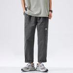 Straight Cotton Casual Pants
