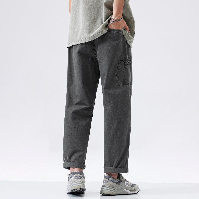 Straight Cotton Casual Pants