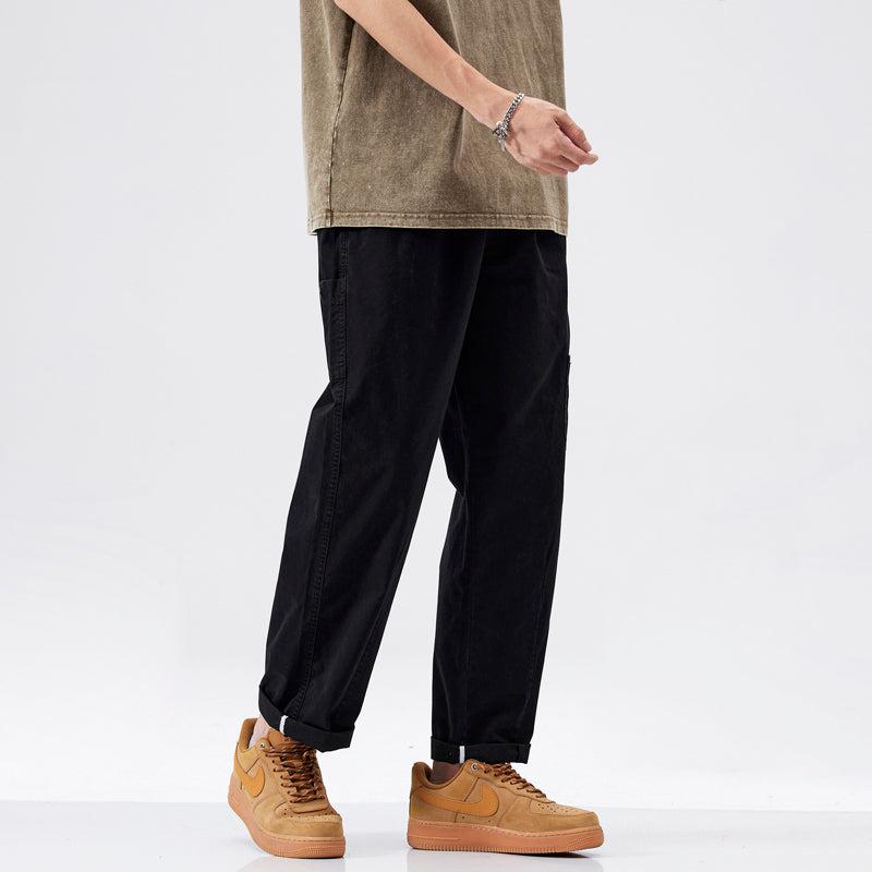 Straight Cotton Casual Pants