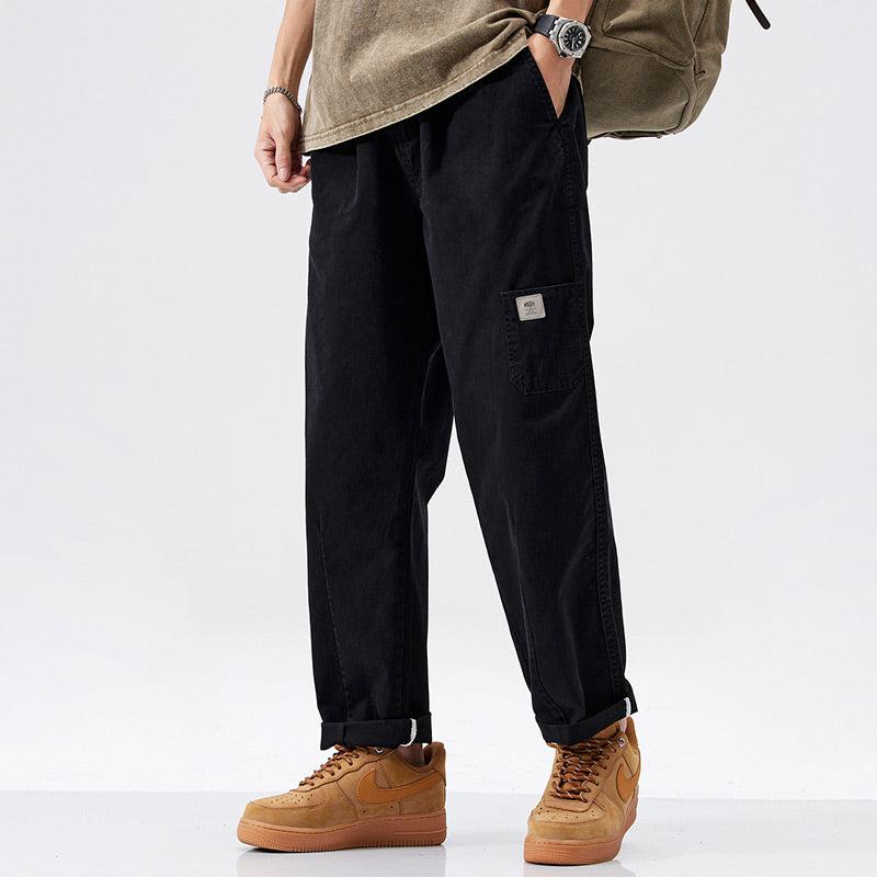 Straight Cotton Casual Pants