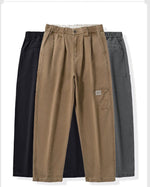 Straight Cotton Casual Pants