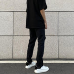 Straight Elastic Slim Ripped Jeans