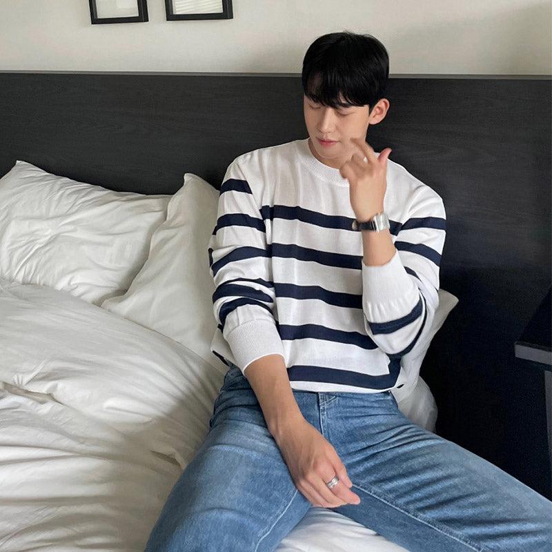 Stripe Long-Sleeved Sweater