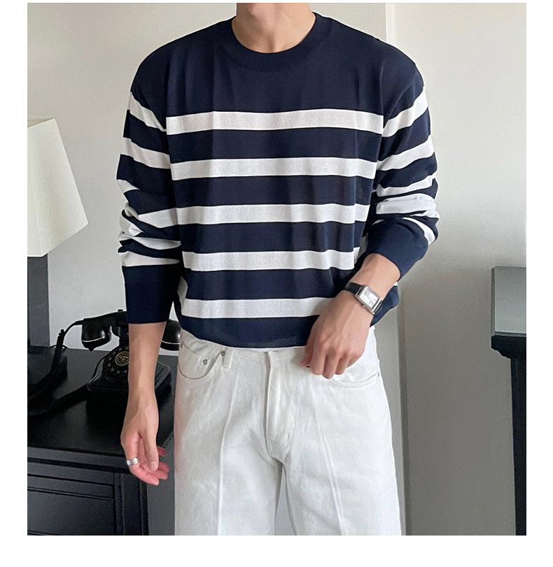 Stripe Long-Sleeved Sweater