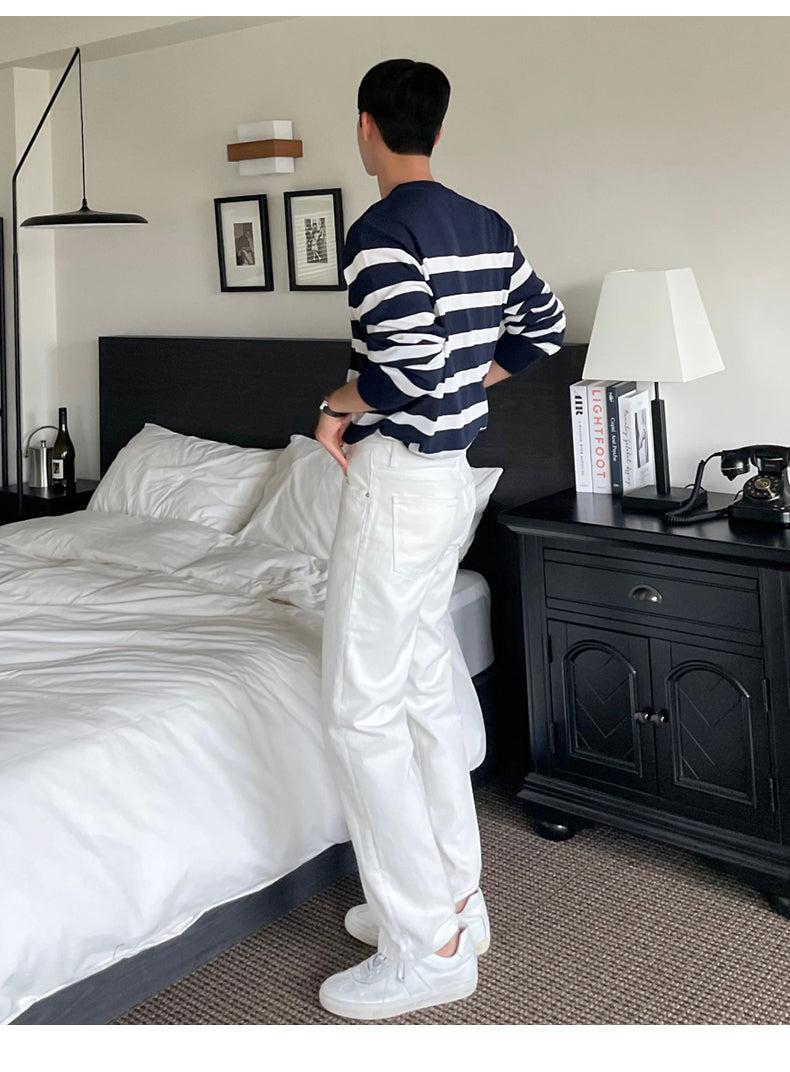 Stripe Long-Sleeved Sweater