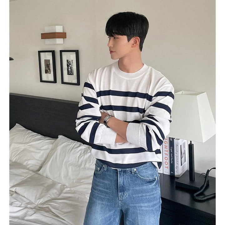 Stripe Long-Sleeved Sweater
