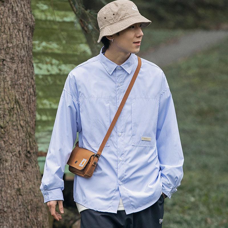 Striped Loose Casual Lapel Shirt