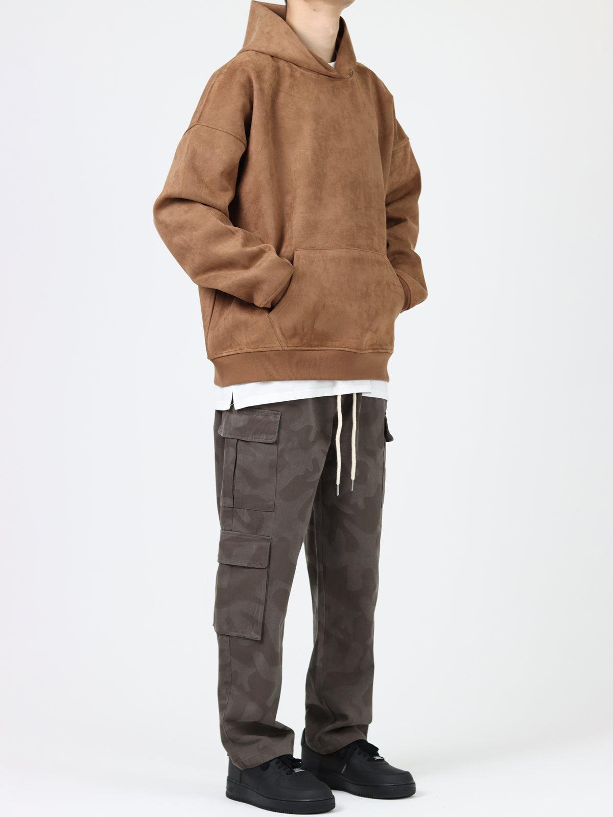 Suede Hooded Sweater