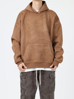 Suede Hooded Sweater