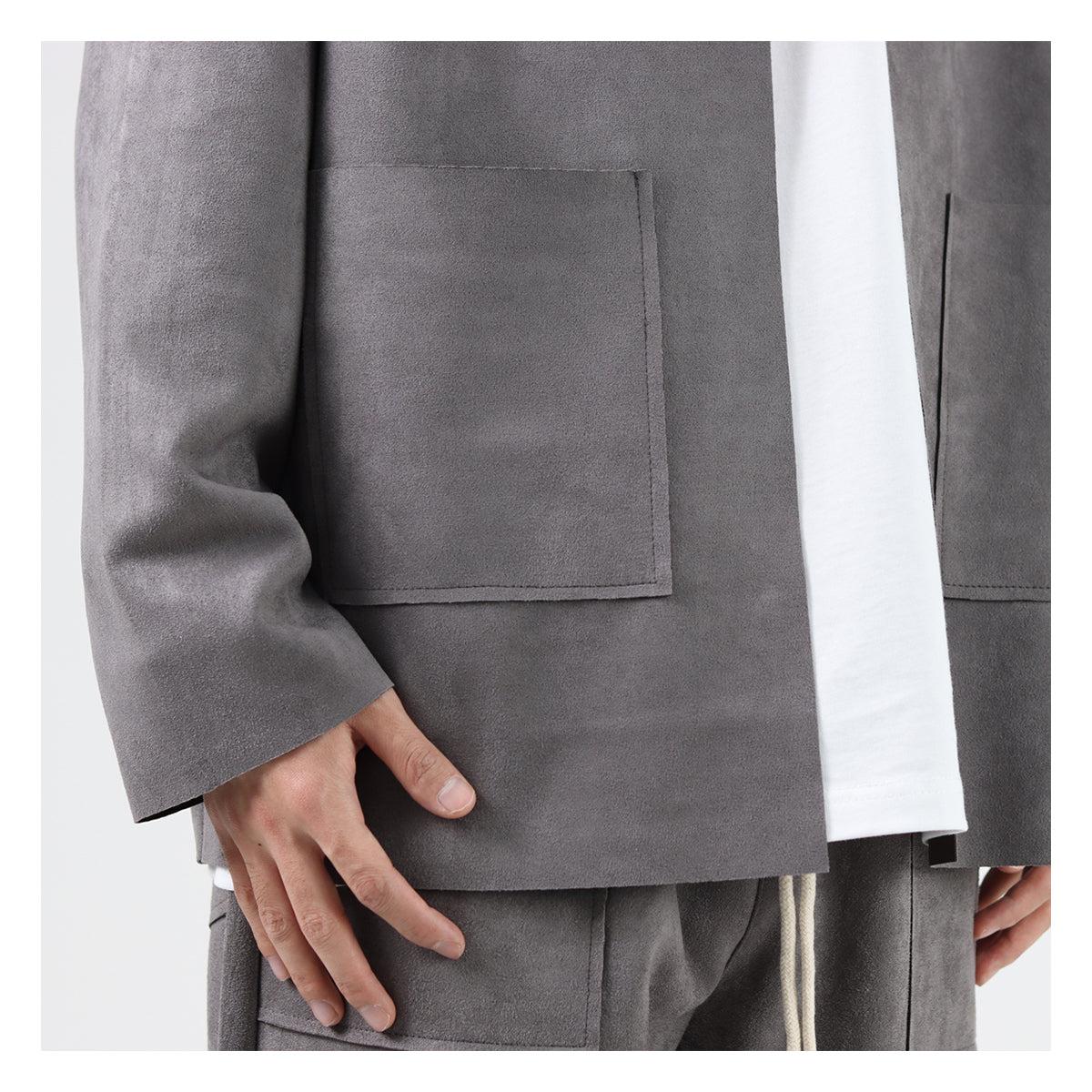 Suede Thin Casual Suit Jacket