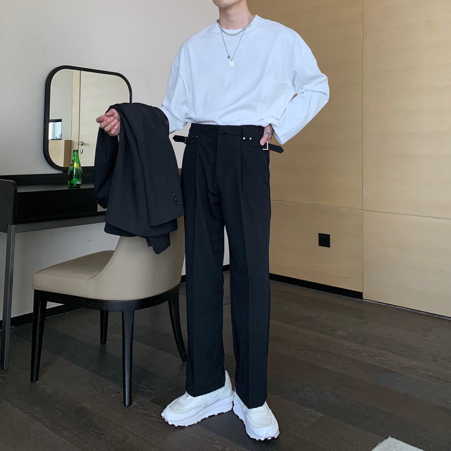 Trousers with adjustable waist - The Korean Fashion