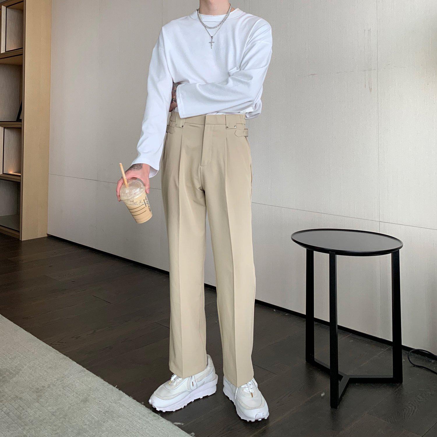 Trousers with adjustable waist - The Korean Fashion