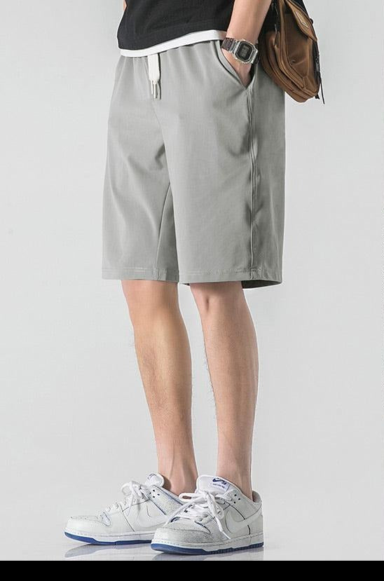 Summer Ice Silk Pleated Shorts