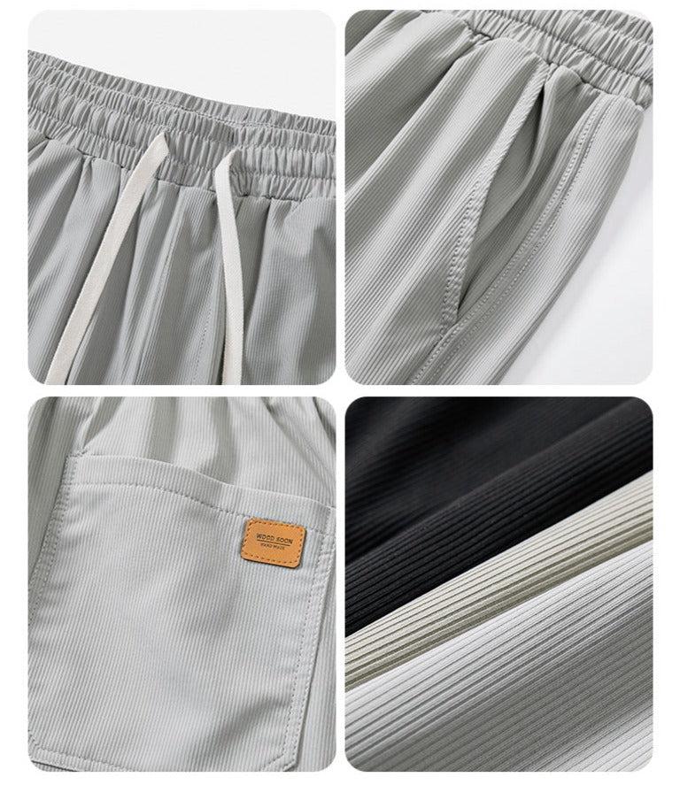 Summer Ice Silk Pleated Shorts