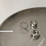 Three-Piece Silver Earring Clip