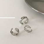 Three-Piece Silver Earring Clip