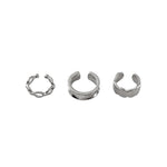 Three-Piece Silver Earring Clip