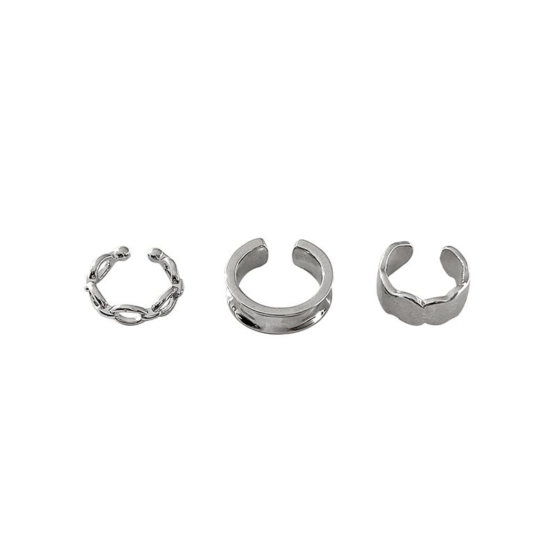 Three-Piece Silver Earring Clip
