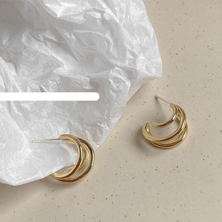 Three-Ring Earrings