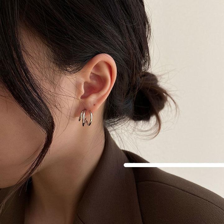 Three-Ring Earrings