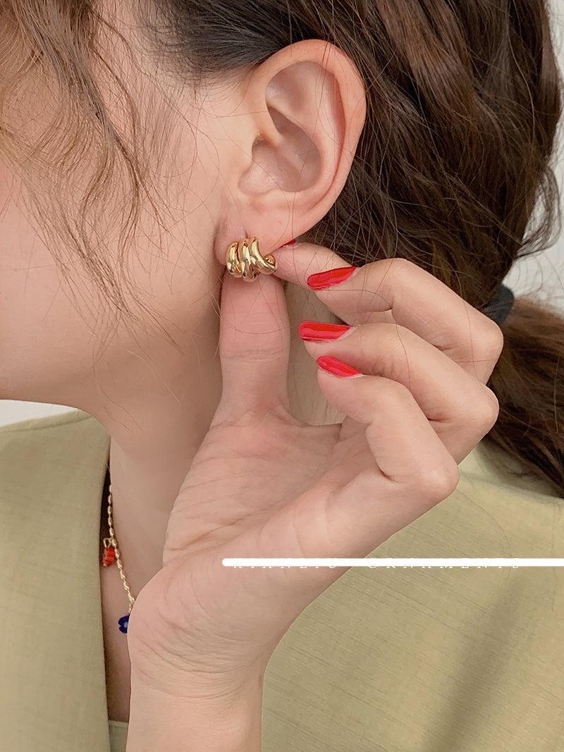 Three-Tier Hoop Earrings