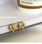 Three-Tier Hoop Earrings