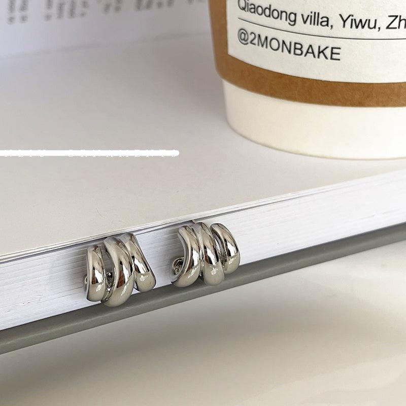 Three-Tier Hoop Earrings