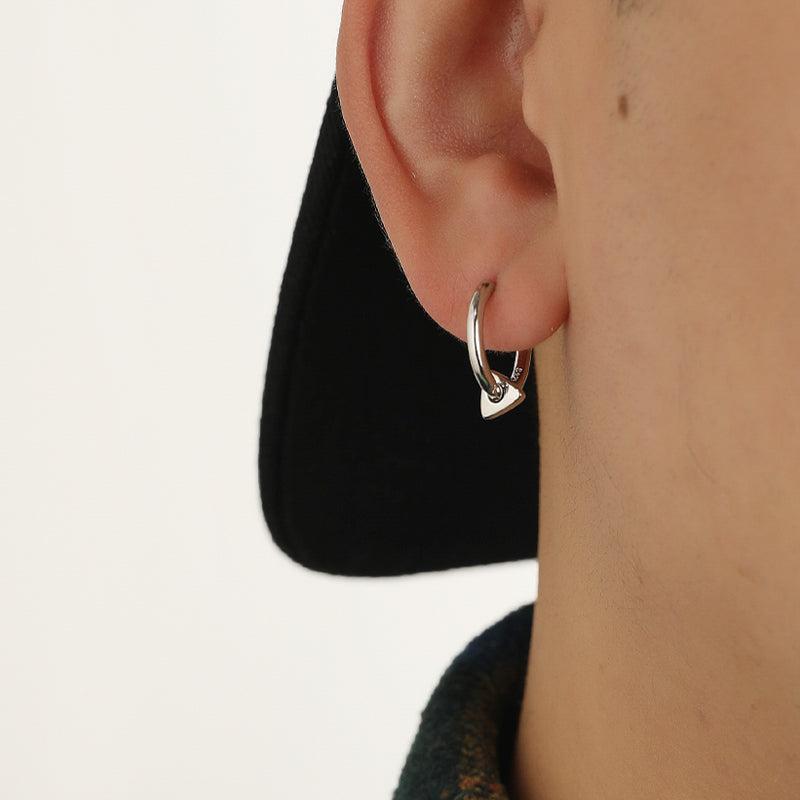 Triangle Drop Hoop Earrings