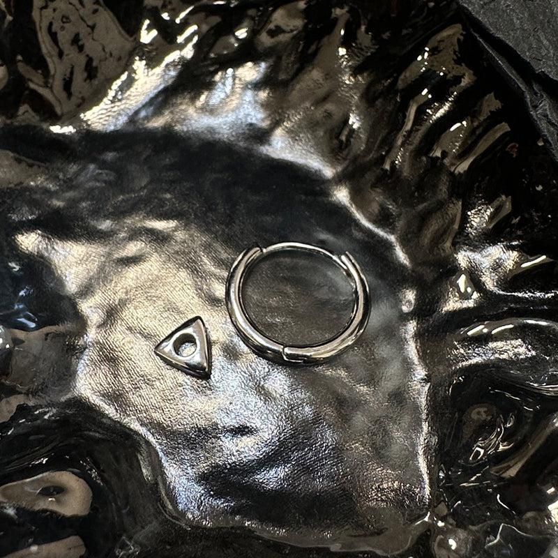 Triangle Drop Hoop Earrings