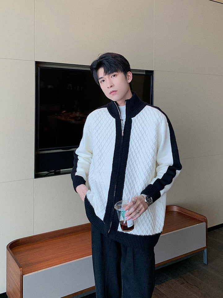 Turtleneck Knitted Cardigan