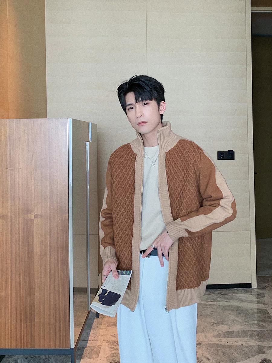 Turtleneck Knitted Cardigan
