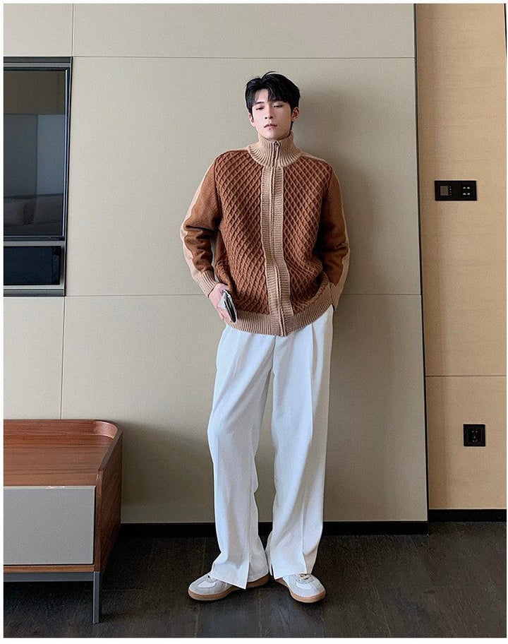 Turtleneck Knitted Cardigan