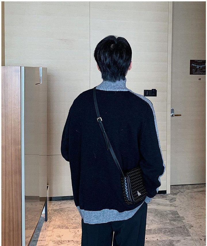 Turtleneck Knitted Cardigan