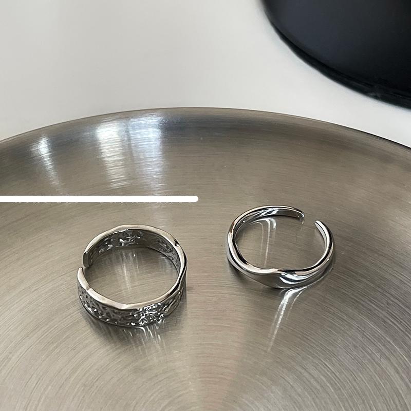Two-Piece Silver Open Ring