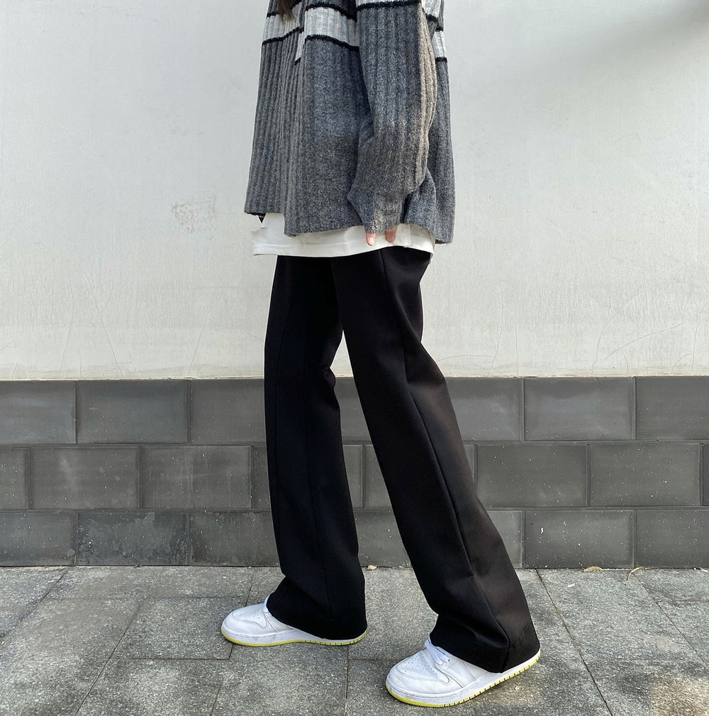 Unisex Flared Elastic Crotch Pants