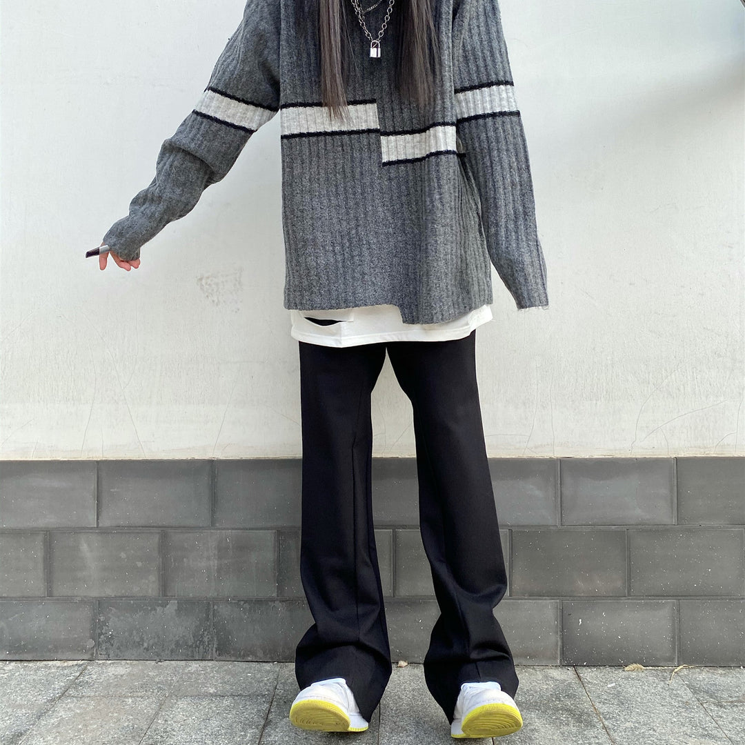 Unisex Flared Elastic Crotch Pants
