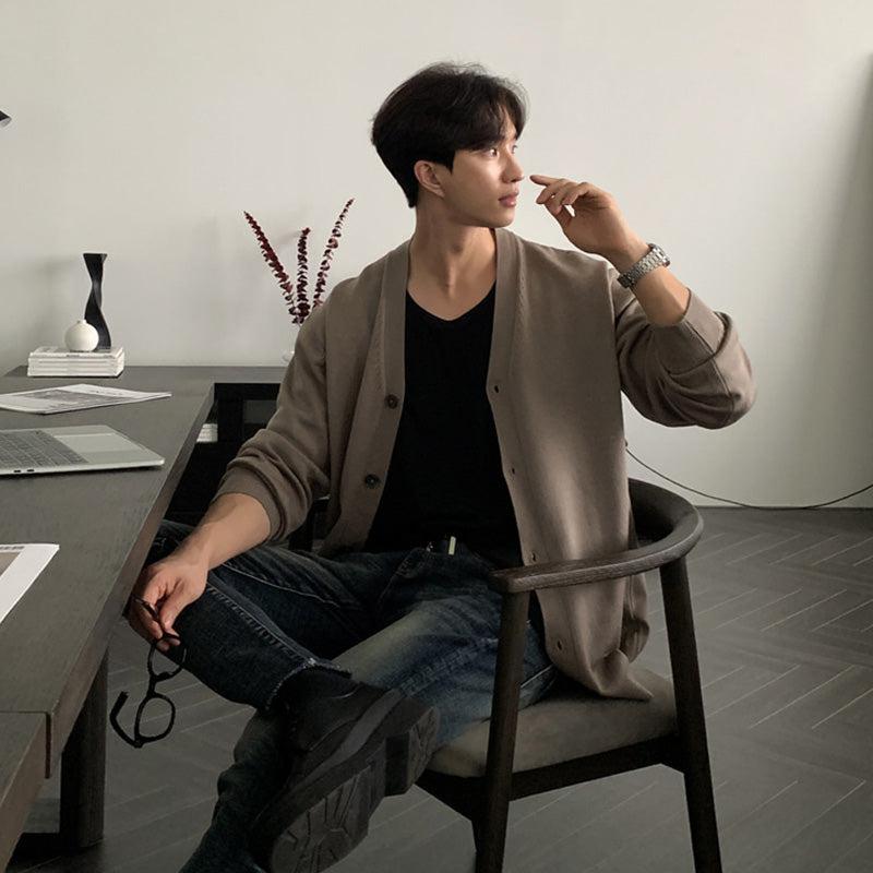 V-Neck Knitted Cardigan