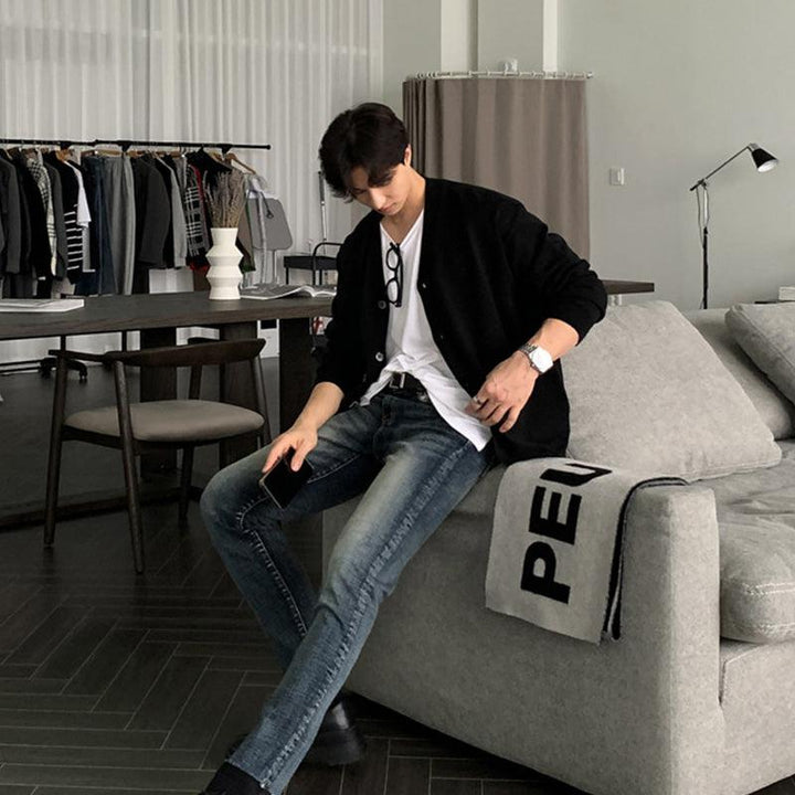 V-Neck Knitted Cardigan