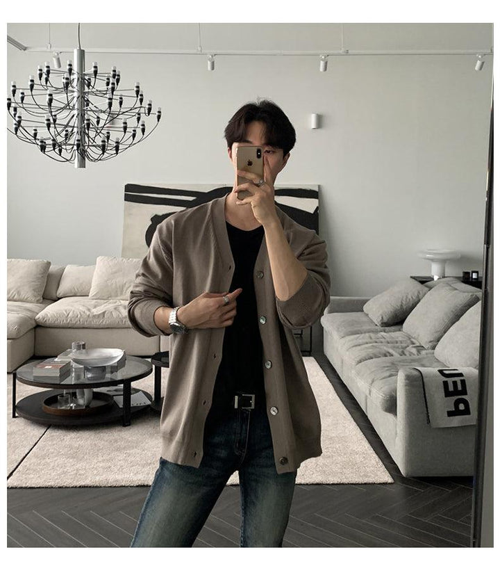 V-Neck Knitted Cardigan