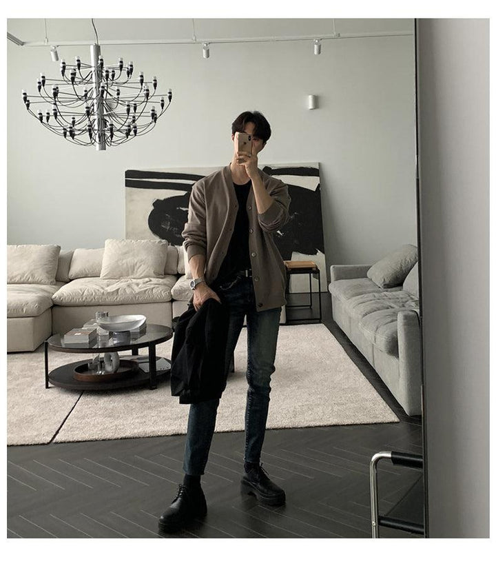 V-Neck Knitted Cardigan
