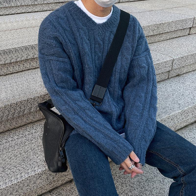 V-neck Thickened Pullover Sweater