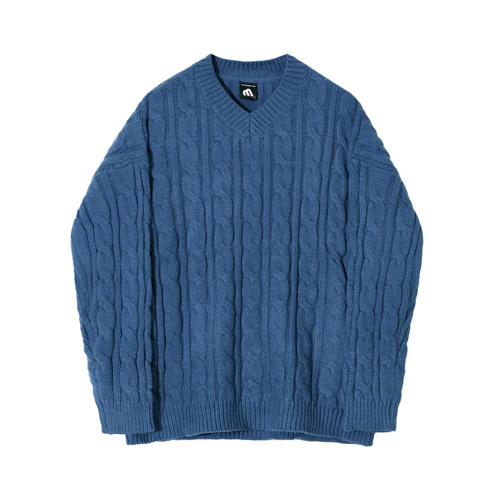 V-neck Thickened Pullover Sweater