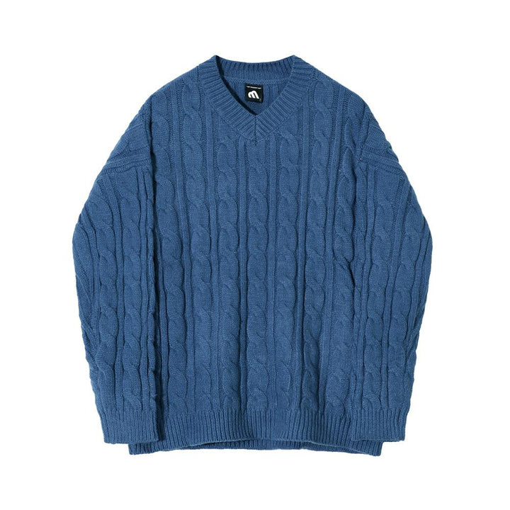 V-neck Thickened Pullover Sweater