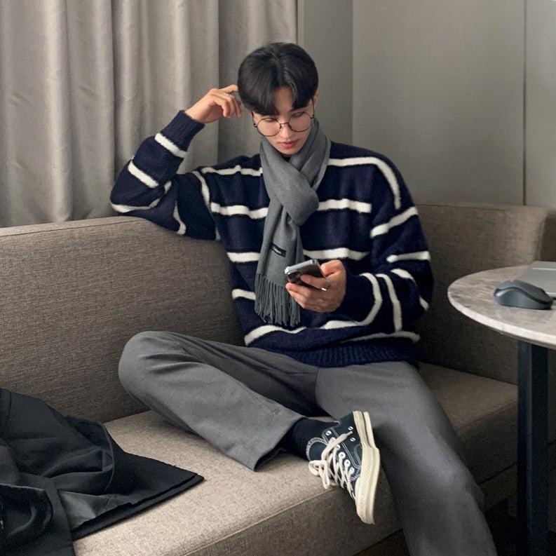 Velvet Striped Sweater