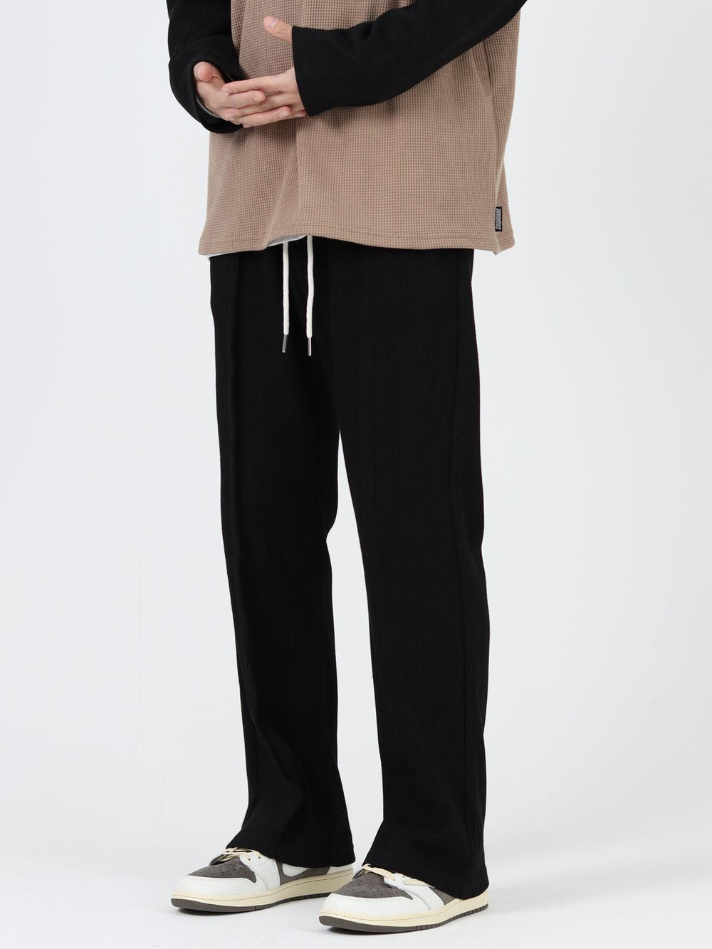 Waffle Flared Casual Pants