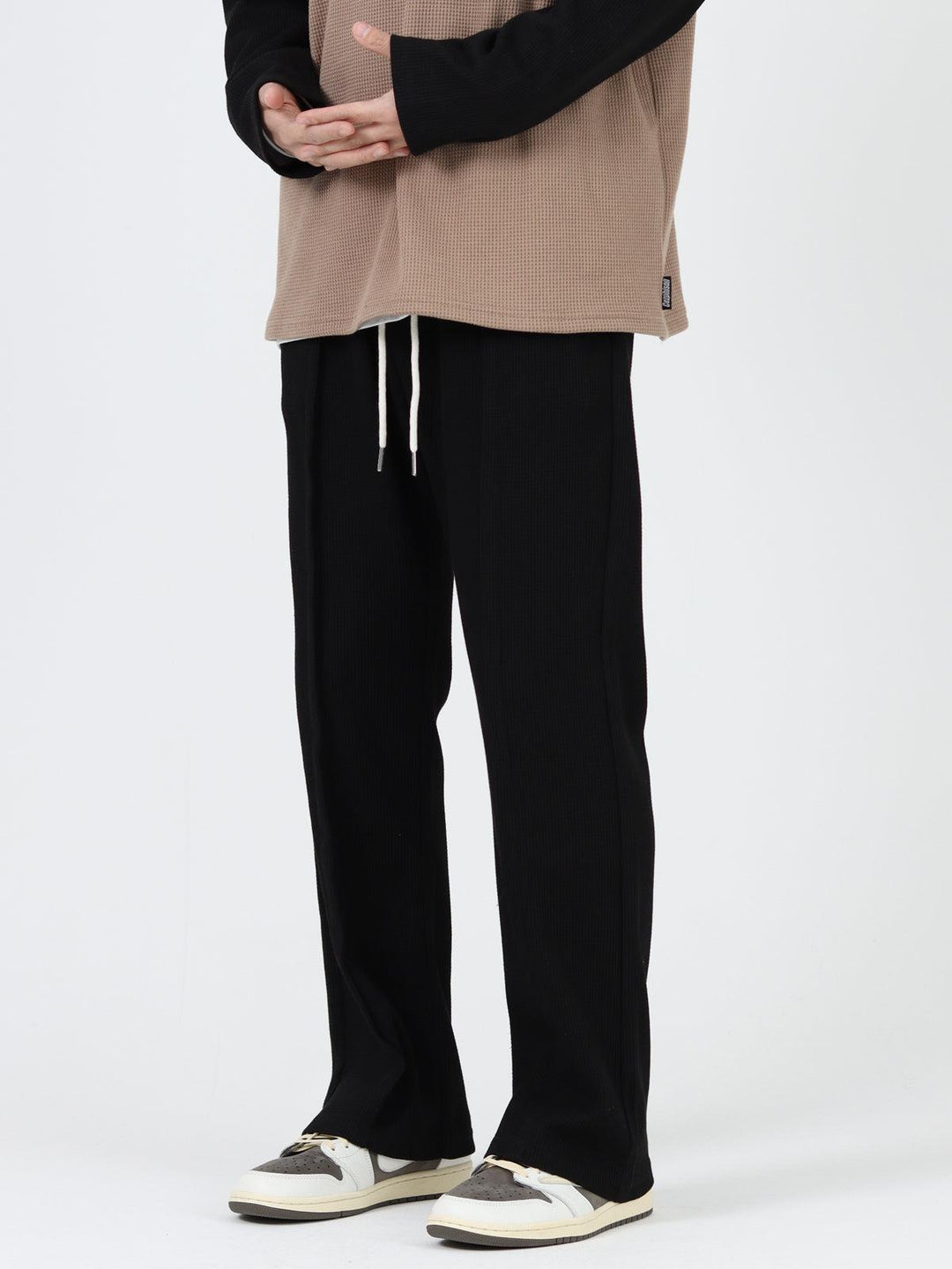 Waffle Flared Casual Pants