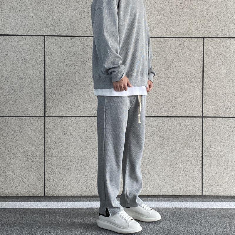 Waffle Slit Sweatpants