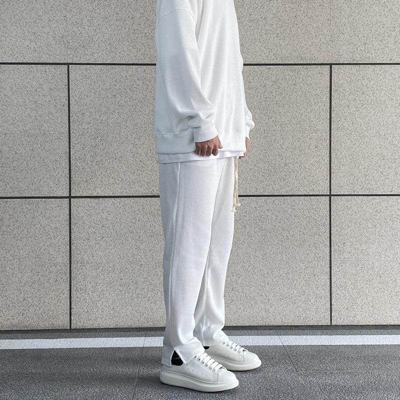 Waffle Slit Sweatpants