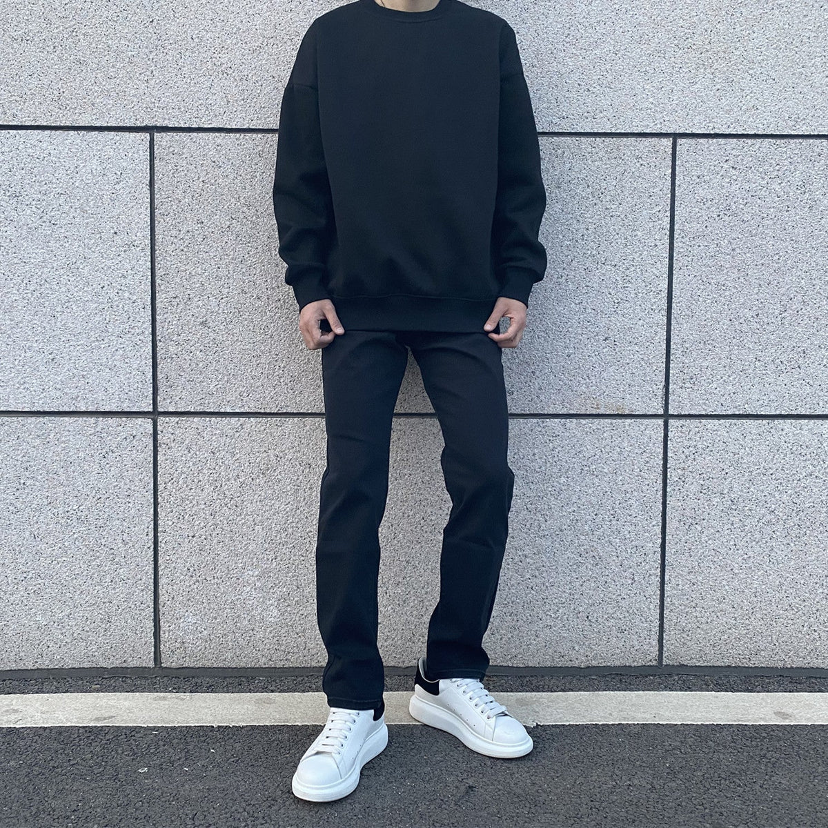 Washed Slim Elastic Jeans